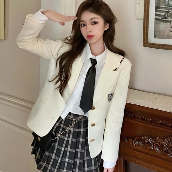 Harajuku School Girl Uniform Blazer | Women Japanese Cosplay Cardigan Coat - Picture 1 of 6